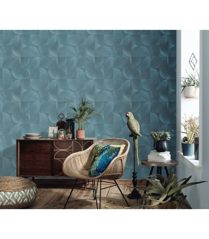Papier peint Erismann, Collection Martinique - Intissé grainé, Décor : PASSION NOIR