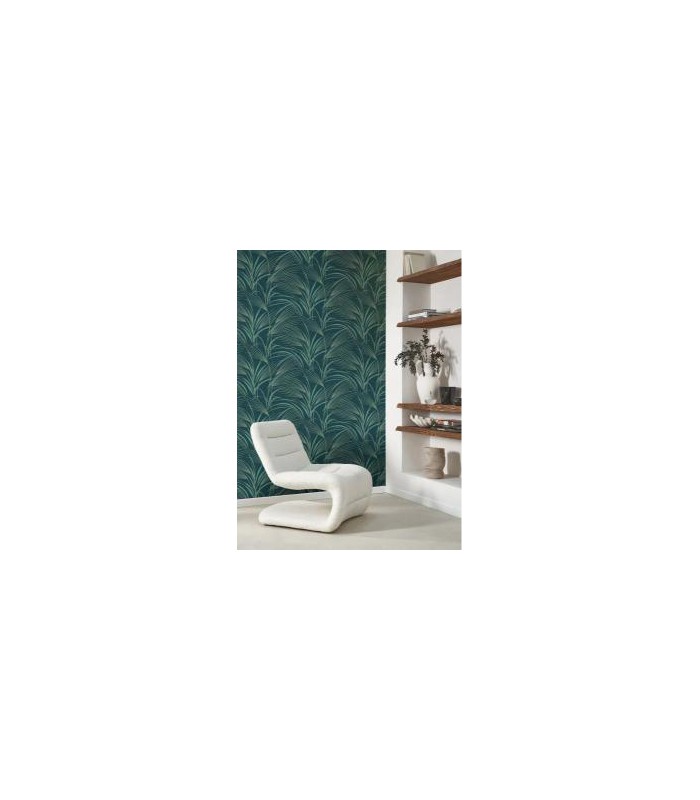 Papier peint SAMARRA BLEU PAON - Collection Babylone - CASADECO - Ref. BBLN89726788